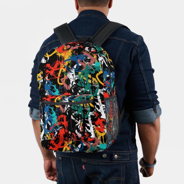 Graffiti Urban Streetwear Pattern  Printed Backpack (Insitu (Model))