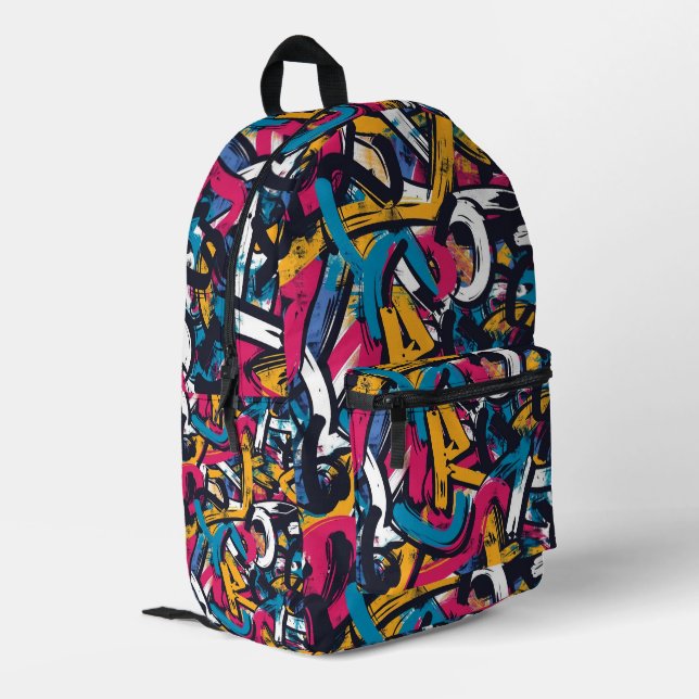 Graffiti Urban Streetwear Pattern  Printed Backpack (Back Corner Left)