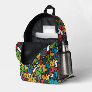 Graffiti Urban Streetwear Pattern Printed Backpack