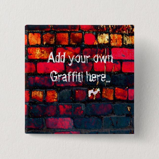 Graffiti wall. 15 cm square badge (Front)