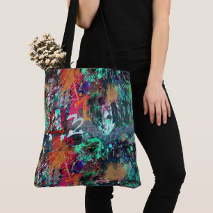 Graffiti Wall and Spray Paint Splatter Tote Bag