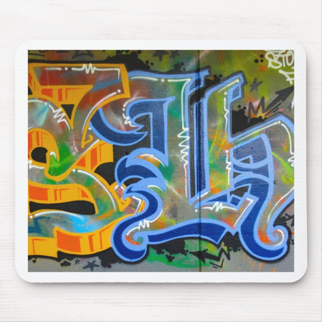 Graffiti Wall Art Mouse Mat (Front)