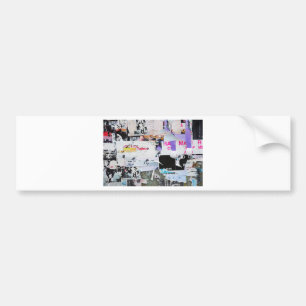 Graffiti Wall Banksy Style Torn Paper Bumper Sticker