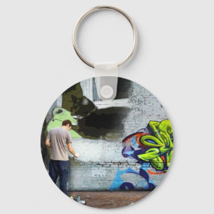 Graffiti Wall Lucy Key Ring