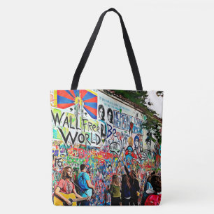 Graffiti Wall street Musicians and Artists Tote Bag