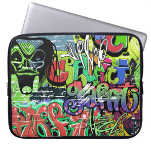 Graffiti Wall: Urban Hip Hop Laptop Sleeve