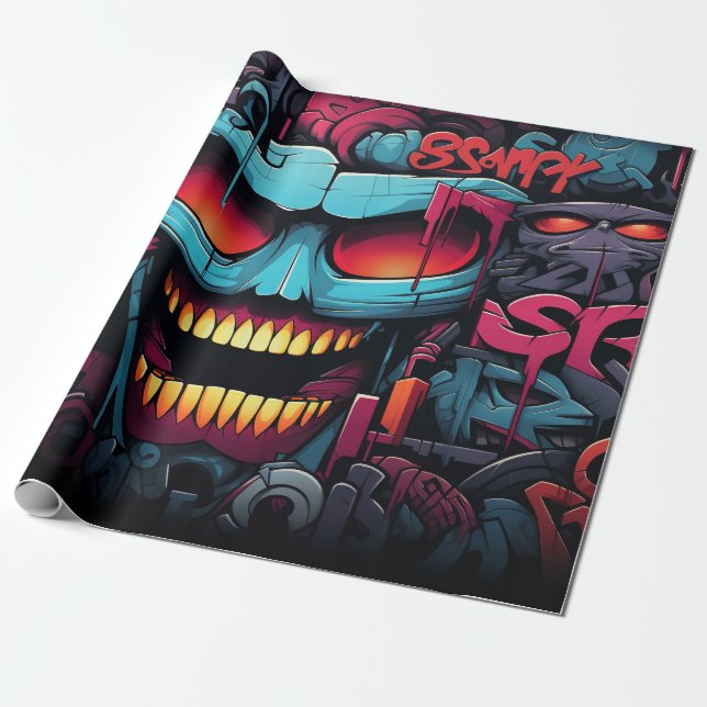 Graffiti Wrapping Paper (Unrolled)