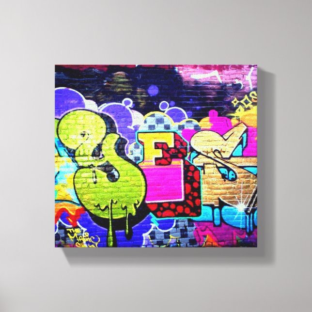 Graffiti Yes Canvas Print (Front)