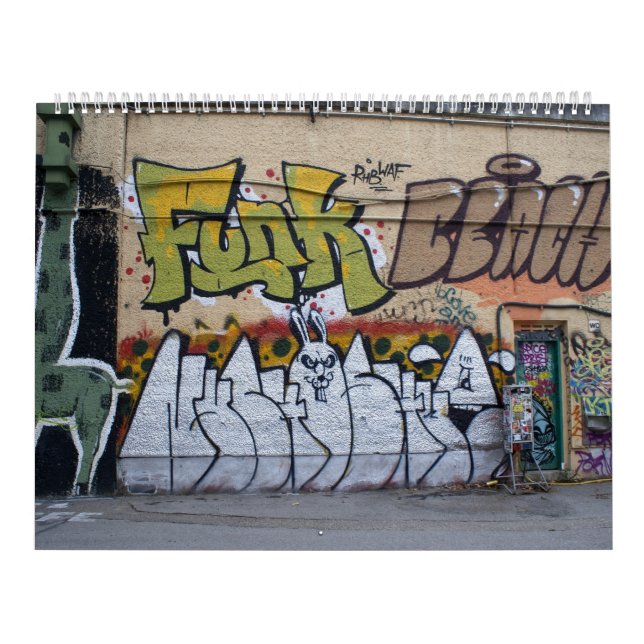 Graffitis At Donaukanal Vienna Austria 2024 Calendar (Cover)