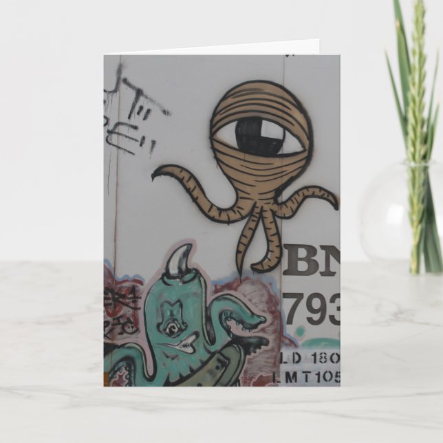 Graffitti Aliens Card (Front)