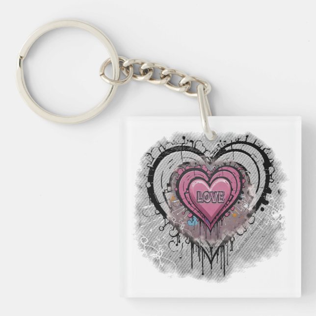 Graffti LOVE Key Ring (Front)