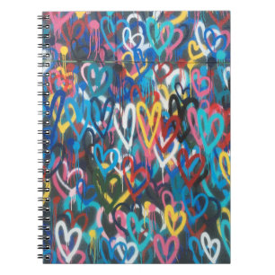 Grafiti Hearts Notebook
