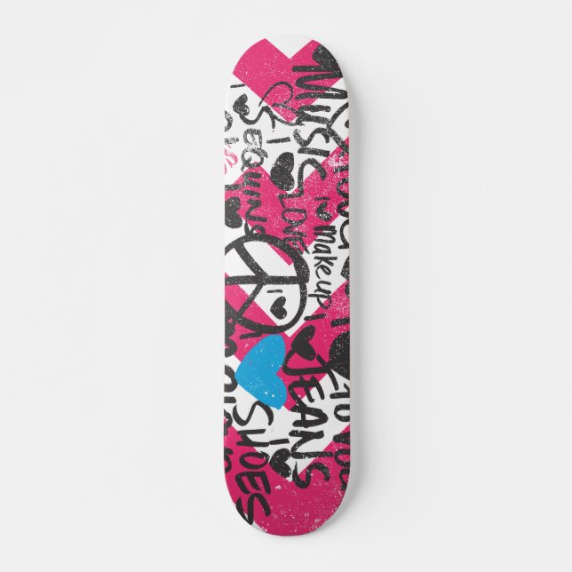 Grafitti Aqua Skateboard (Front)