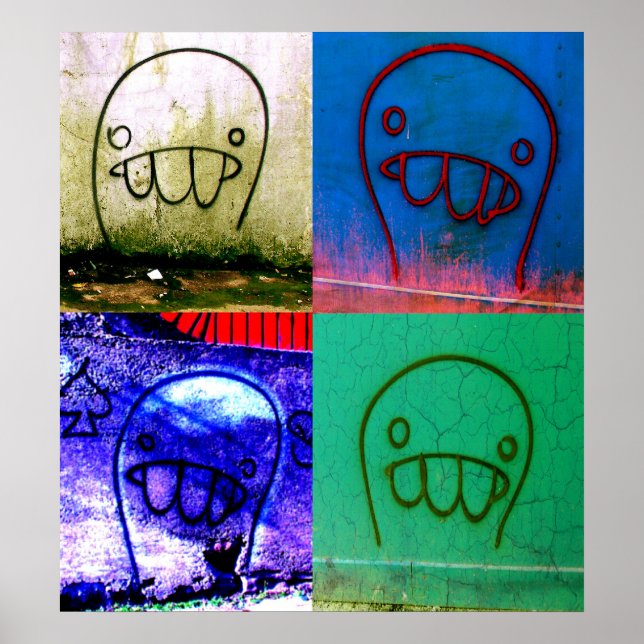 Grafitti Characters Canvas Poster (Front)