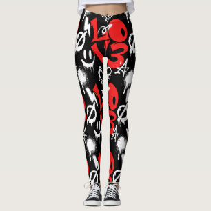 grafitti LOVE B. Black BG Leggings