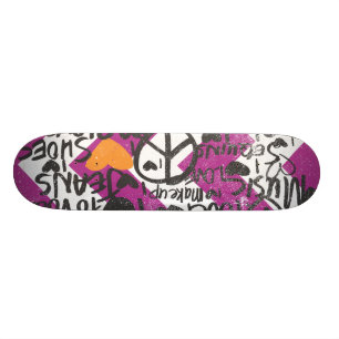 Grafitti Orange Skateboard
