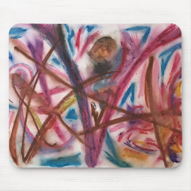 Grafitti Pastel Art Expression Mouse Mat (Front)