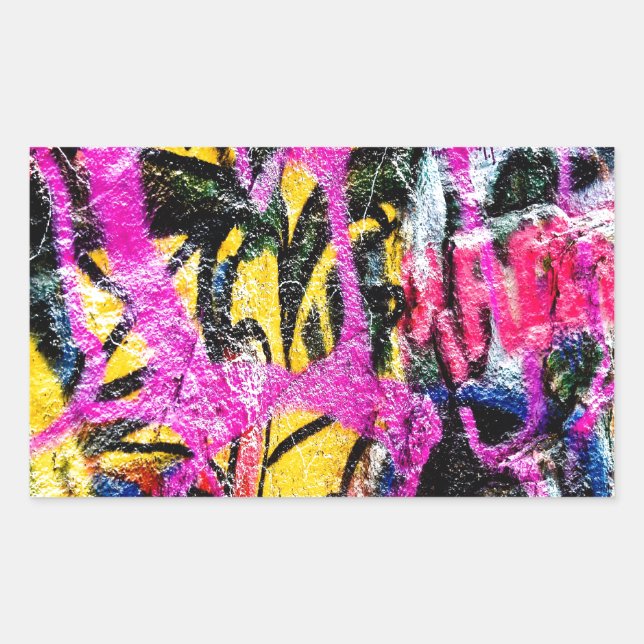 Grafitti Rock 2 Rectangular Sticker (Front)