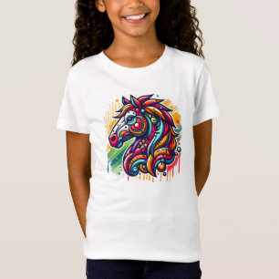 Grafity horse colourful T-Shirt