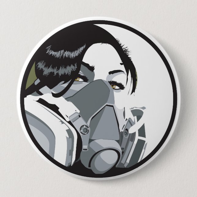 grafmask 10 cm round badge (Front)