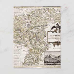 Grafschaft Mark 1791 Friedrich - Old map Postcard