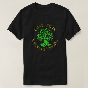 Grafted In Messiah Yeshua Green Tree of Life T-Shirt