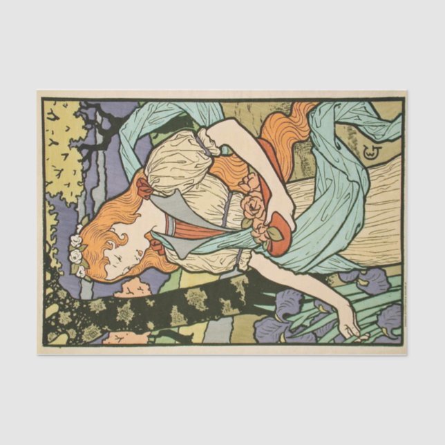 Grafton Gallery from Les Affiche by Eugene Grasset Tissue Paper (Front)