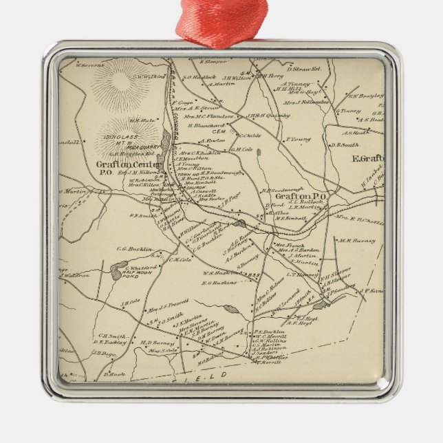 Grafton, Grafton Co Metal Tree Decoration (Front)