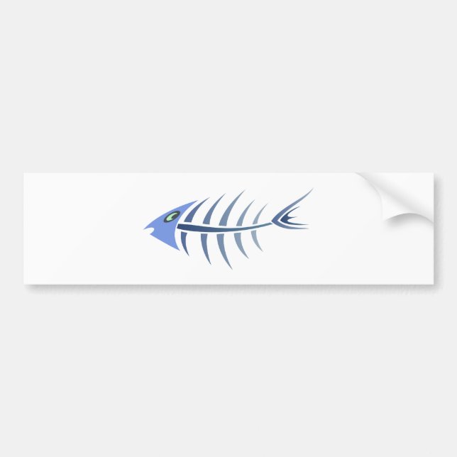 Gräger fish fishbones bumper sticker (Front)