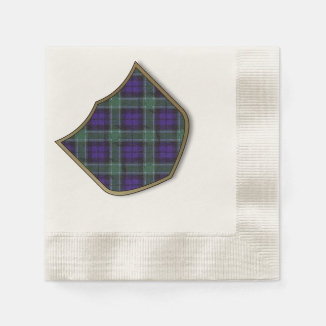 Graham clan Plaid Scottish tartan Napkin (Front)