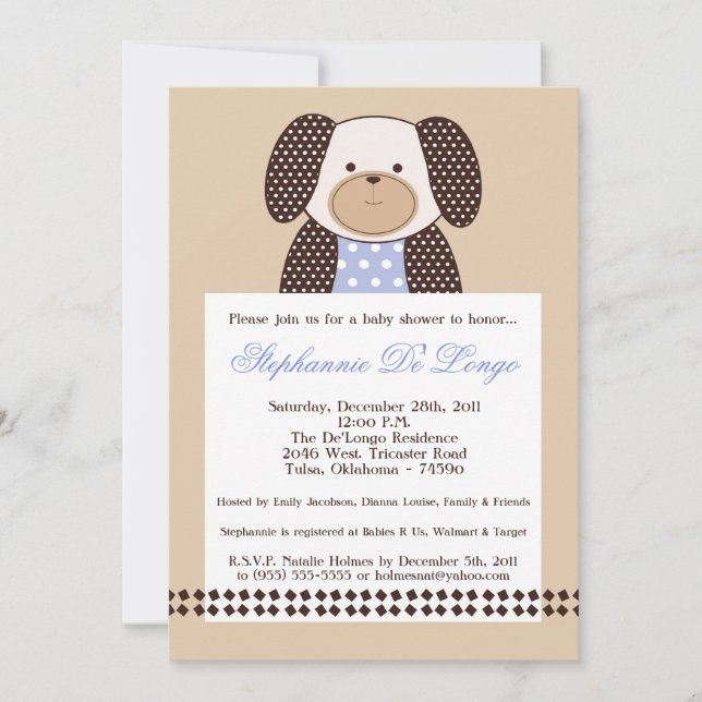 Graham Crackers Boy Blue Baby Shower Invitation (Front)