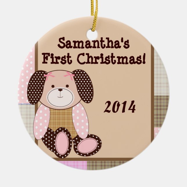 Graham Crackers Girl Personalised Name Ornament (Front)