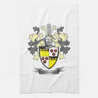 Graham Family Crest Coat of Arms Tea Towel