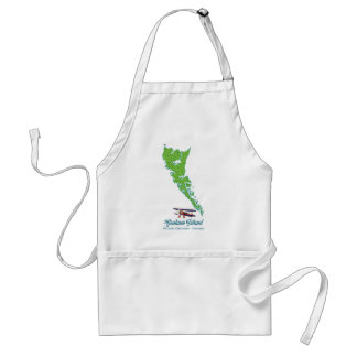 Graham Island British Columbia Travel map Standard Apron