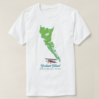 Graham Island British Columbia Travel map T-Shirt