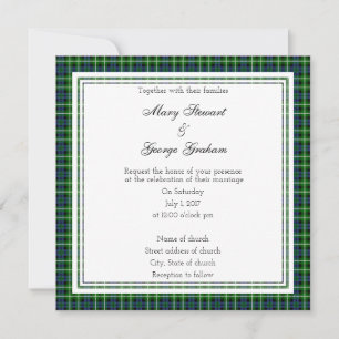 Graham Scottish Wedding Square Invitation
