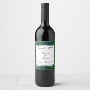 Graham Scottish Wedding Wine Label