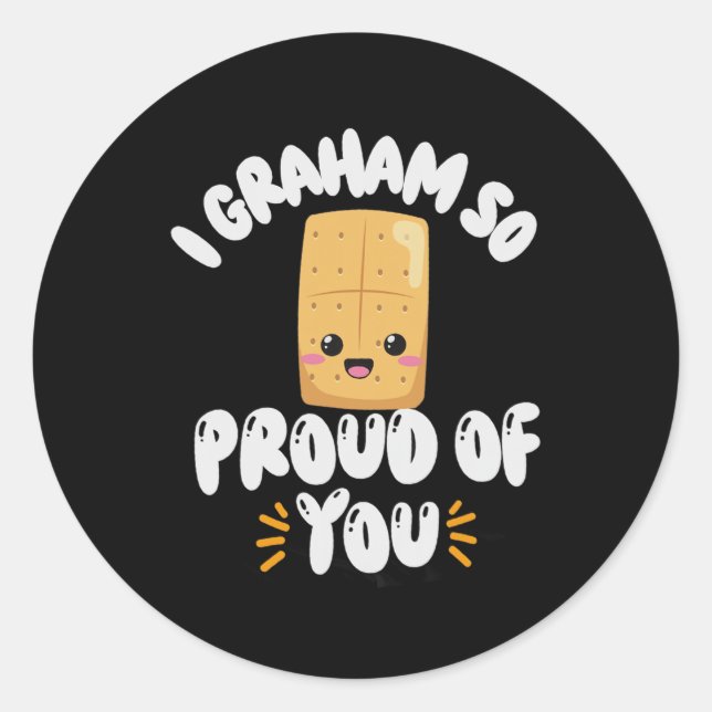 Graham So Proud Of You Monitor Testing State Test  Classic Round Sticker (Front)