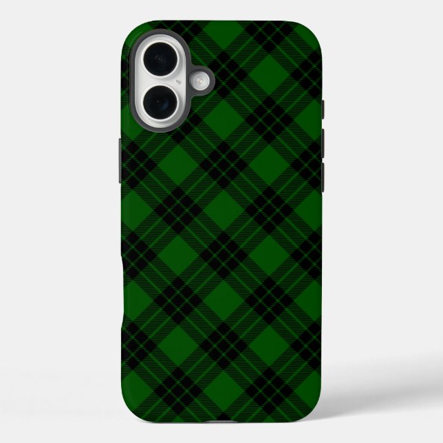 Graham tartan green black plaid Case-Mate iPhone case (Back)