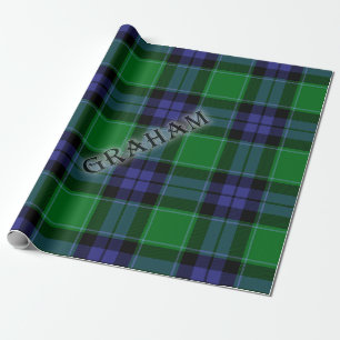 Graham Tartan with the Last Name Wrapping Paper