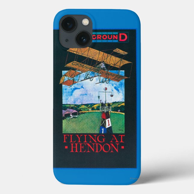 Grahame-White And Plane over Aerodrome Poster Case-Mate iPhone Case (Back)