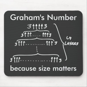 "Graham's Number . . . because size matters" Mouse Mat