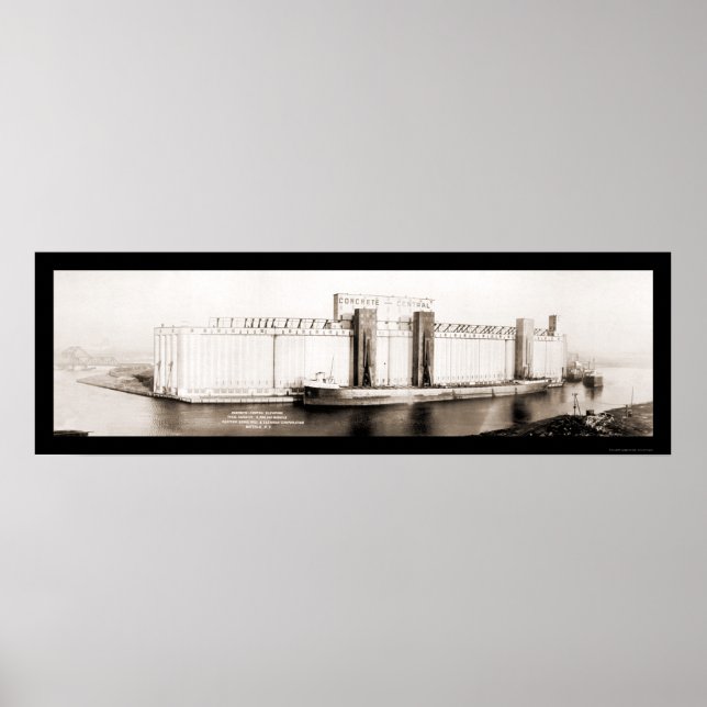 Grain Elevator Buffalo Photo 1919 Poster (Front)