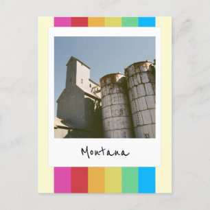 Grain Elevator Retro Instant Camera Postcard