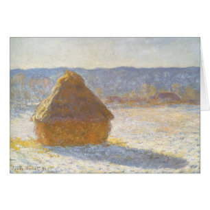 Grainstack in Morning, Snow Effect by Claude Monet