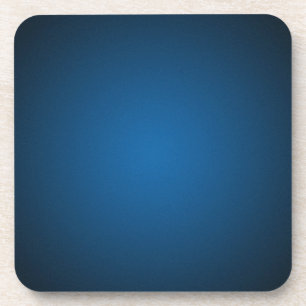 Grainy Blue-Black Vignette Coaster