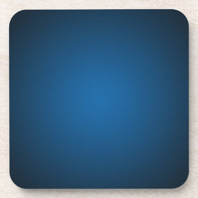 Grainy Blue-Black Vignette Coaster (Front)