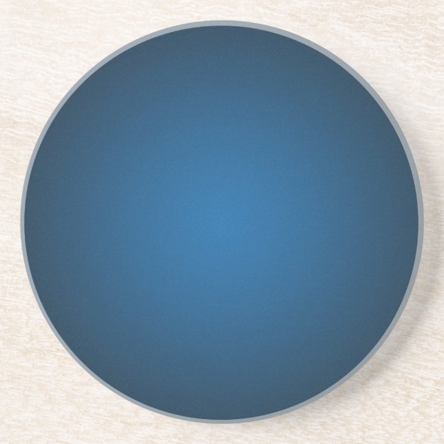 Grainy Blue-Black Vignette Coaster (Front)