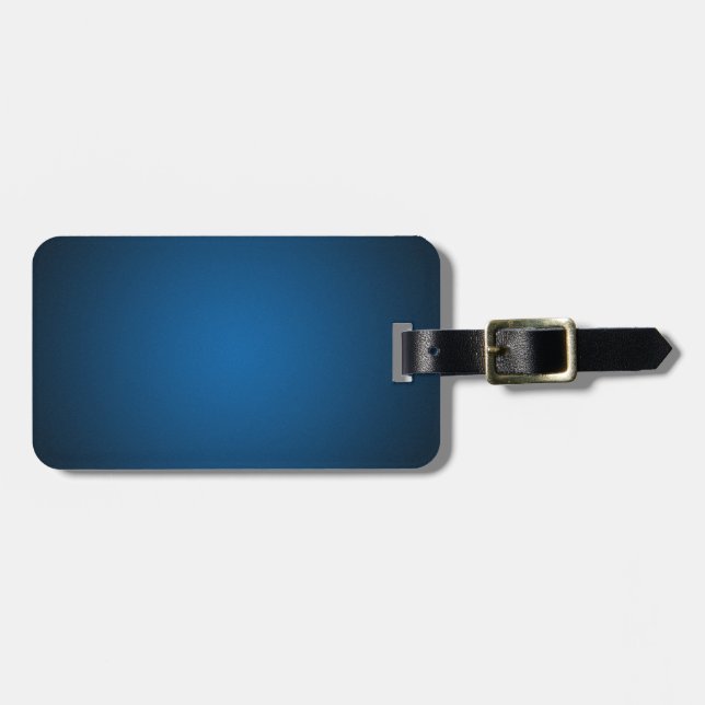 Grainy Blue-Black Vignette Luggage Tag (Front Horizontal)