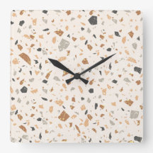 Grainy coloured terrazzo texture seamless pattern